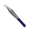 A2Z Scilab Flat Hollow Handle Tweezers, Curved Serrated Head 4.75L, Stainless Steel, Blue Band A2Z-ZR896 - alternate 1
